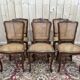 Suite de 6 chaises de style Louis XV en cannage