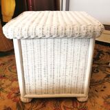 Paire tables de chevet rotin