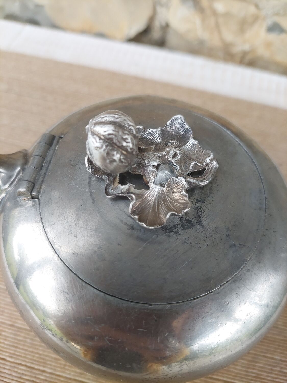 Vintage metal teapot