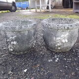 Paire de cache pot en pierre de Dordogne 19 ème