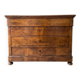 Elegant Louis Philippe commode in brown wood