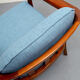 Fauteuil des années 1960 en cerisier bleu, Wilhelm Knoll
