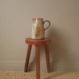 Pichet en grès céramique handmade vintage vase à anse décoration campagne scandinave poterie