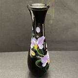 Lacquer vase decorated with orchids