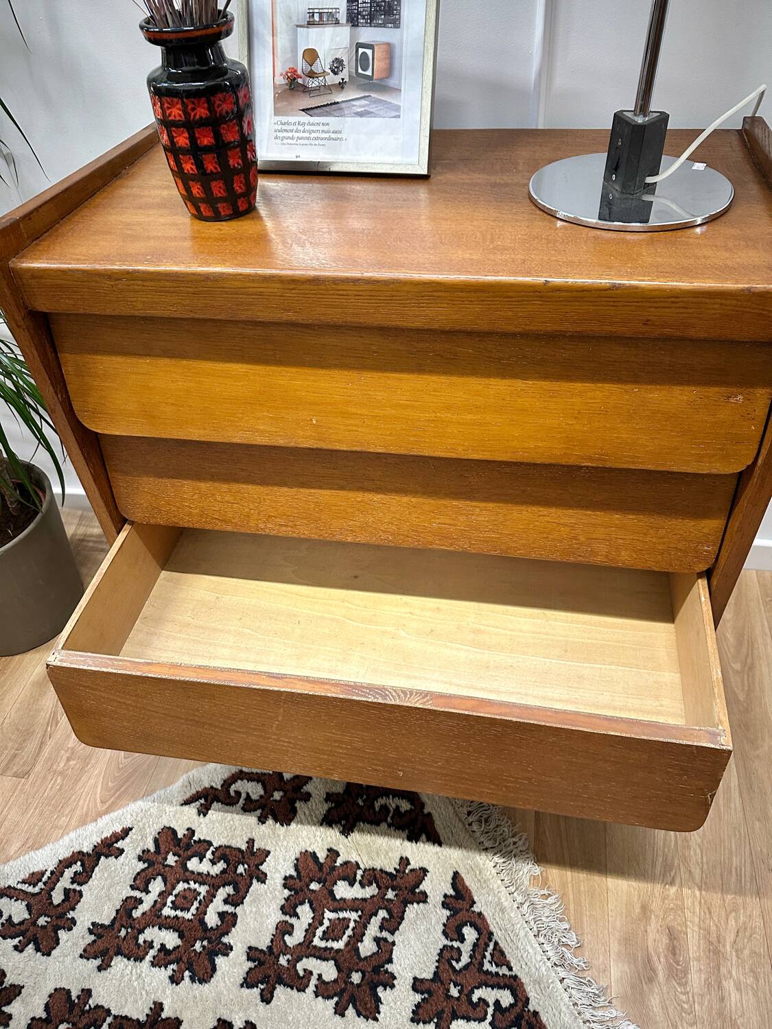 Commode pieds compas vintage