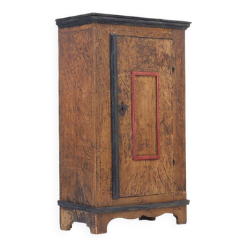 Primitive Rustic Farmhouse Folk Art Painted Bridal Cabinet