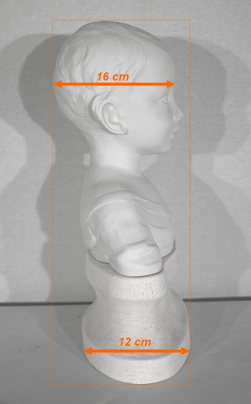 Children's bust in biscuit of limoges – early twentieth century