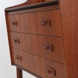 Mid-century teak bureau / secretary desk / Danish modern design / 1960s