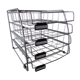 Bench of 4 metal mail baskets