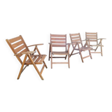 Fauteuils jardins pliants en bois