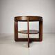 Table d'appoint en chêne de l'École d'Amsterdam avec motif carré, Pays-Bas, vers 1925