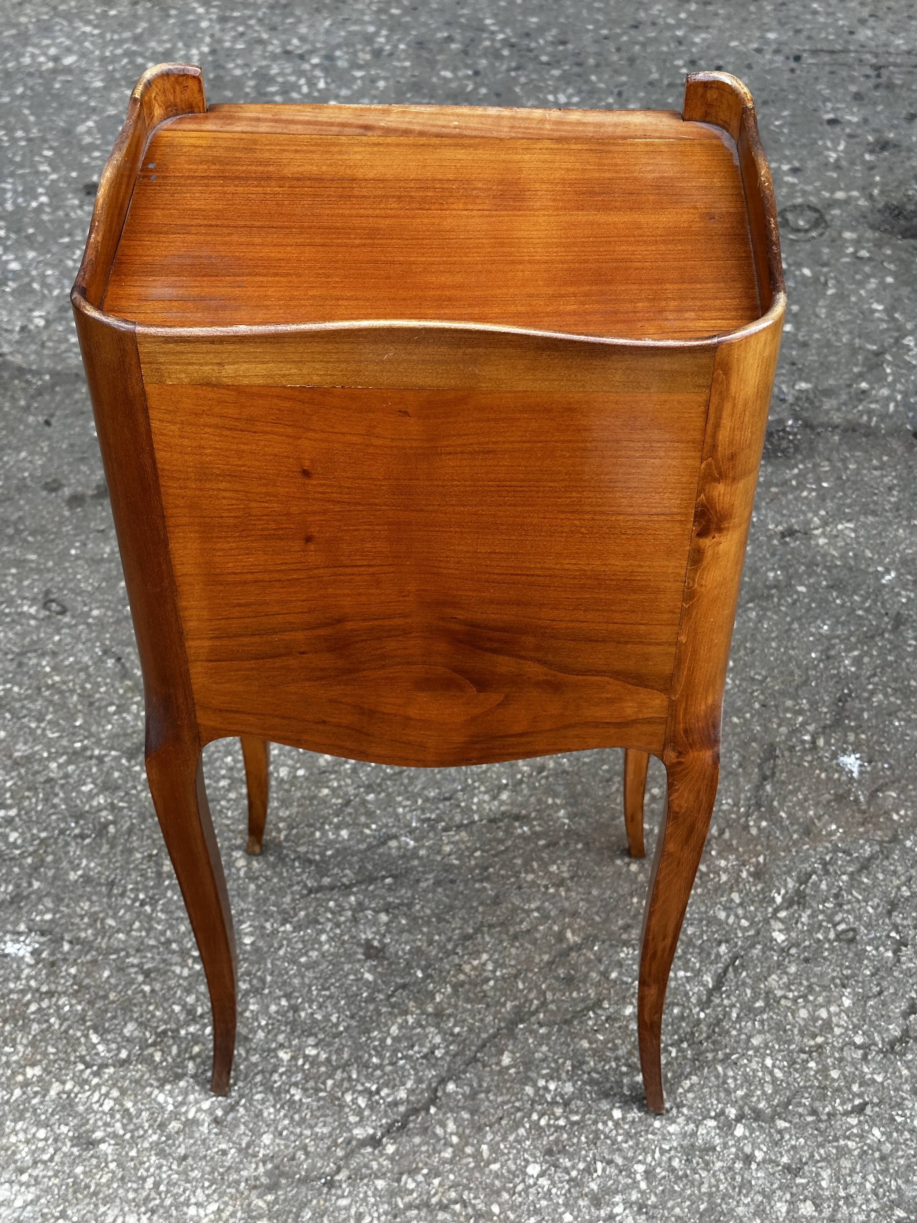 Pair of Louis XV style cherrywood bedside tables
