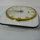 White formica wall clock