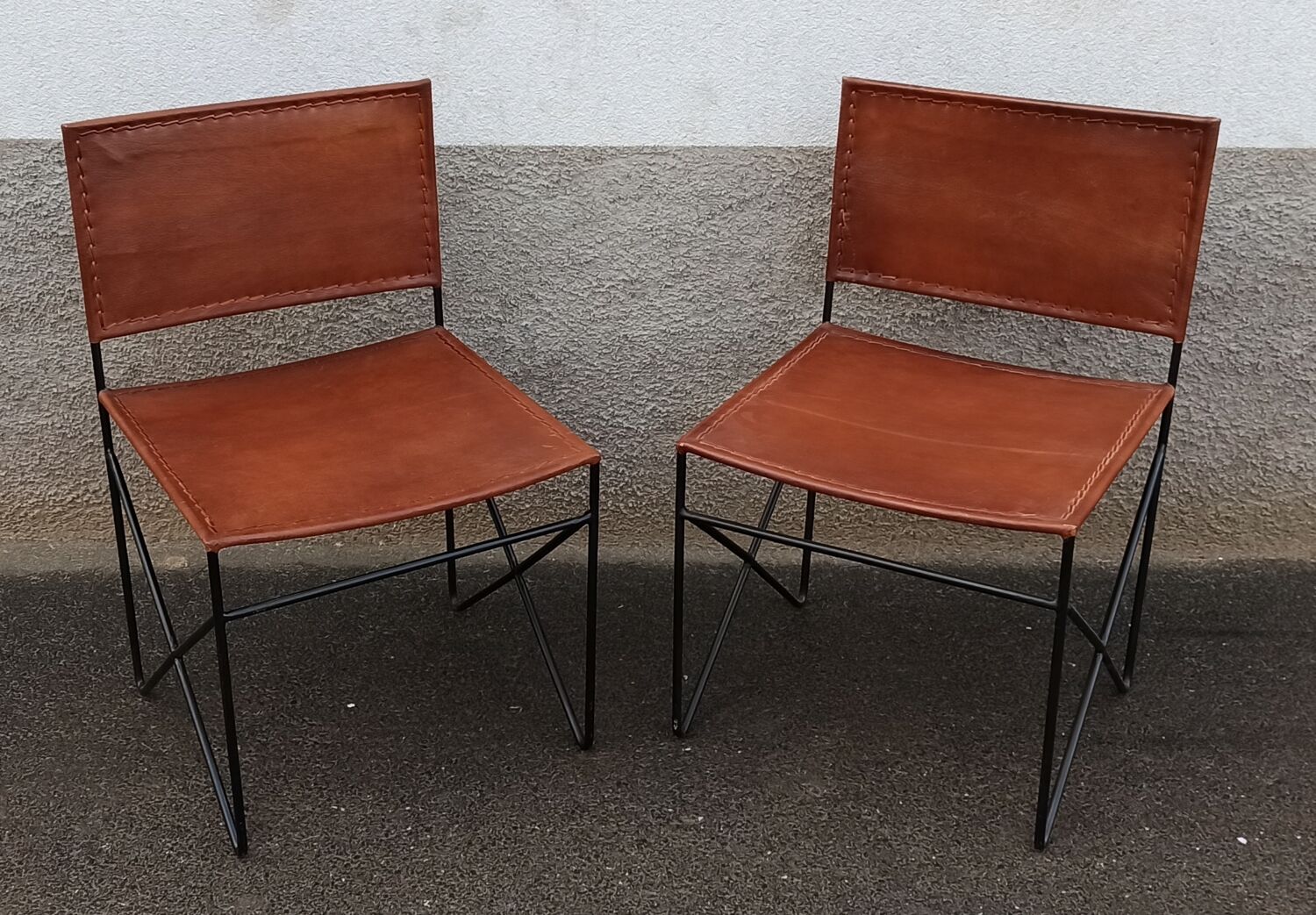 Pair of leather chairs