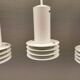 3 minimalistic small hanging lamps from danish lyfa, produced in the 80s.