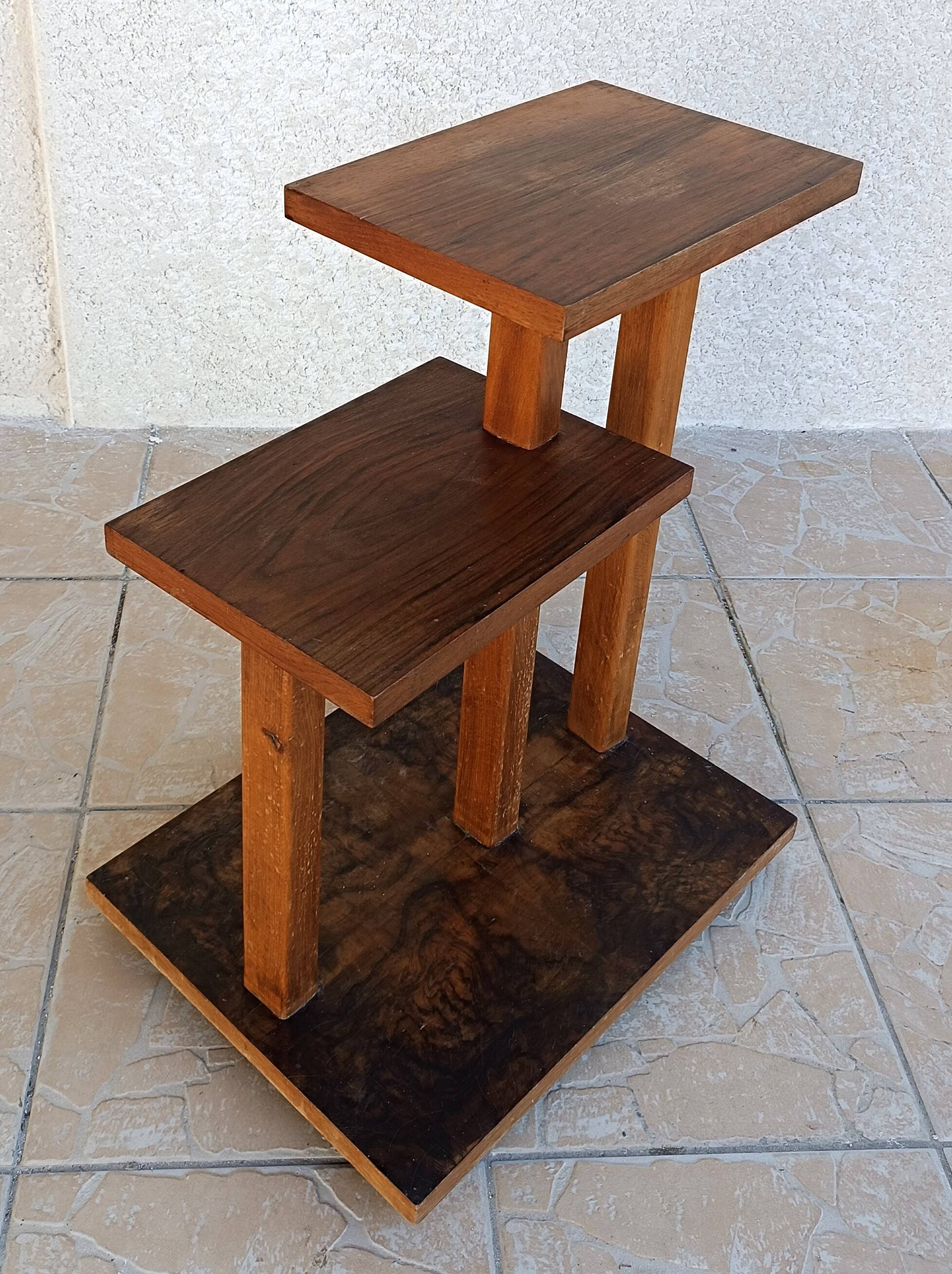 Vintage walnut burl stool