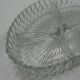 Plat de service vintage compartimenté en verre pressé
