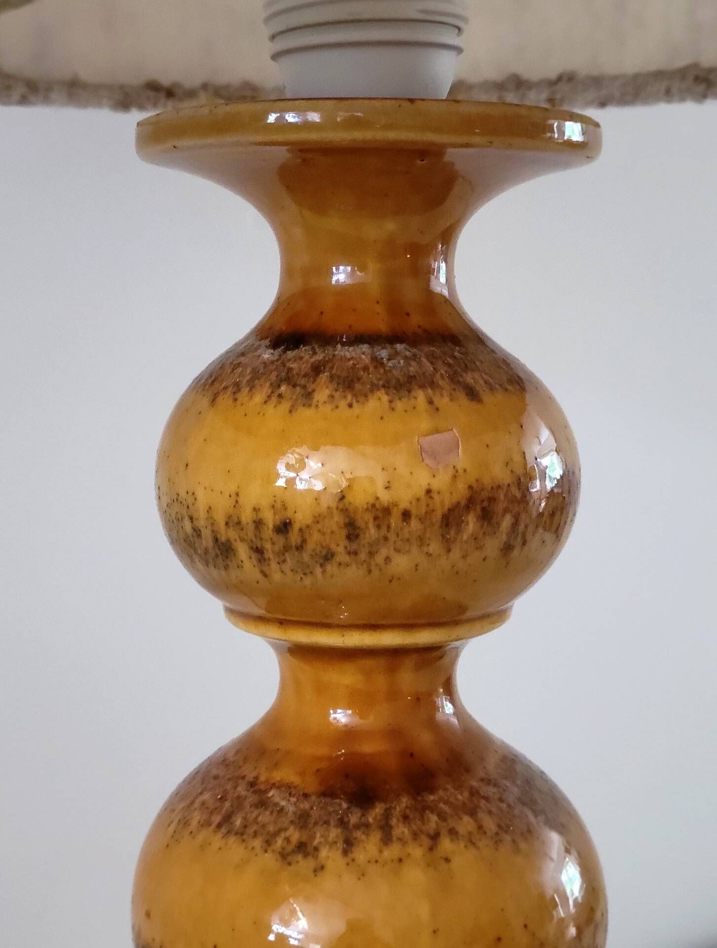 Kaiser Leuchten Bubble ceramic table lamp, Germany 1960