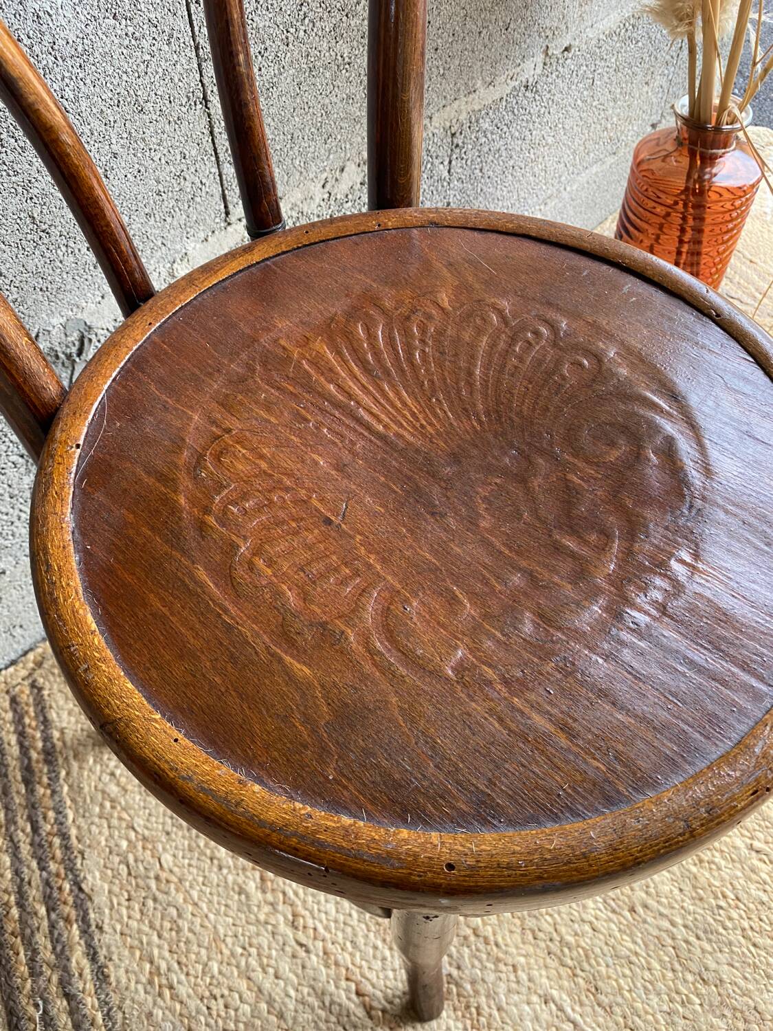 Mundus Vienna Austria curved wood bistro chair
