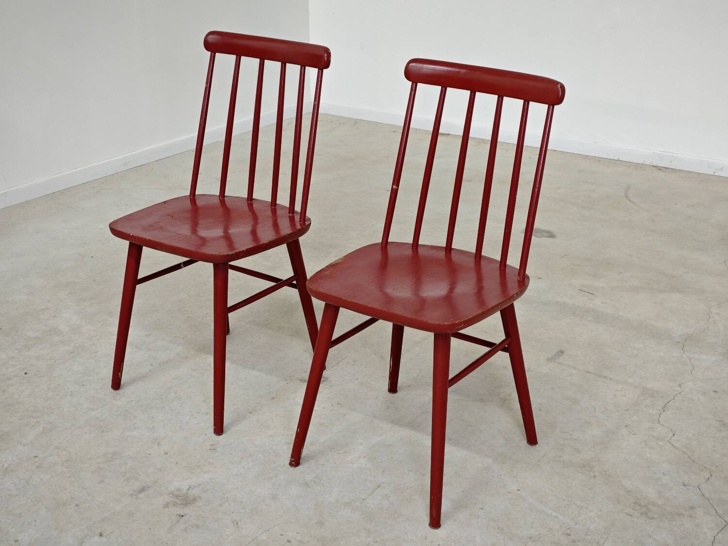 Pair of Scandinavian style Stol Kamnik chairs, ex Yugoslavia
