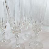Champagne flutes cut crystal Cristal d'Arques Chantelle Lady victoria