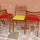 Suite 4 chaises Bistrot scandinave vintage années 1960