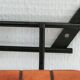 Porte-manteau moderniste mural métal et bois design années 60