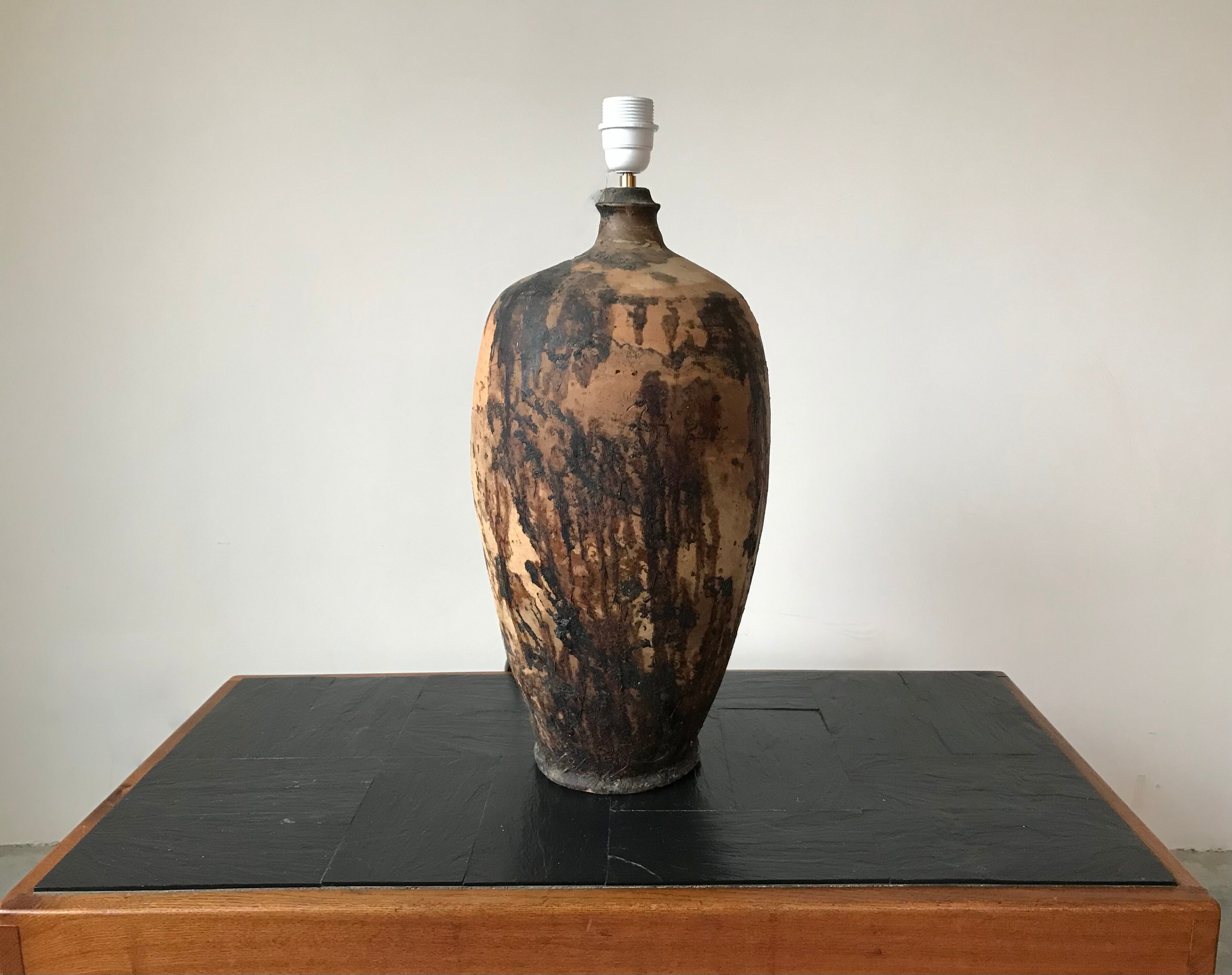 Terracotta lamp, 19th century