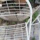Duo de chaises pliantes en métal blanc