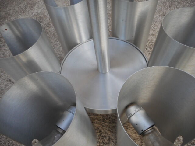 6-light aluminum chandelier