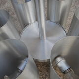 6-light aluminum chandelier