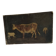 Pastoral oil on cardboard cows 19th signed