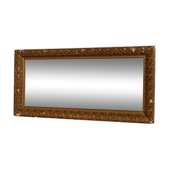 Mirror Wooden frame plaster stucco gold
