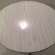 Table in white Formica, 3 chairs and 1 stool in gray leatherette