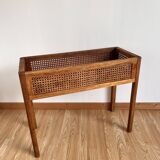 Wood and cane planter