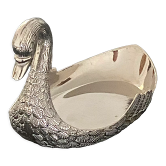 1 jewelry cup or empty metal swan shaped pocket
