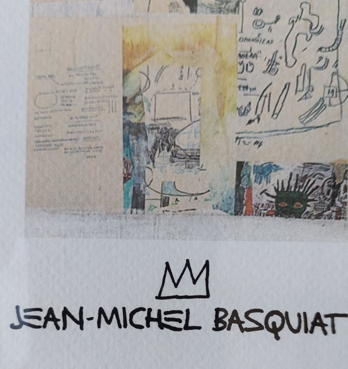 Vintage Jean Michel Basquiat lithograph