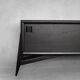 Mid-Century Modern Scandinavian Buffet in Dark Raw Oak with Wooden Handles, 1960s