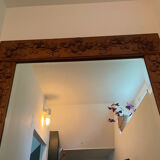 Carved oak mirror, 1950s