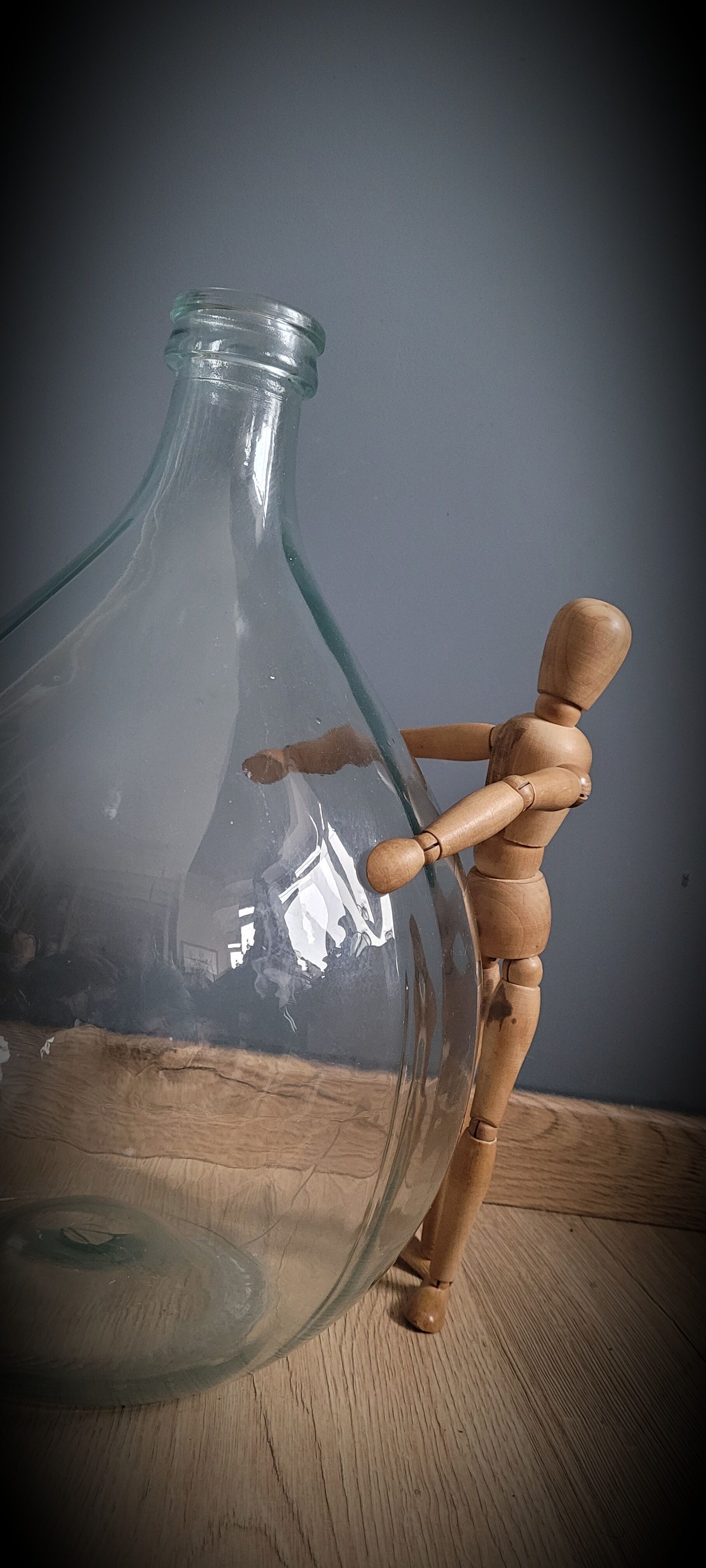 Demijohn 10L transparent round