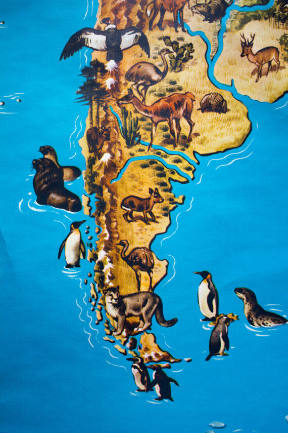 Affiche "les animaux du monde" 1964