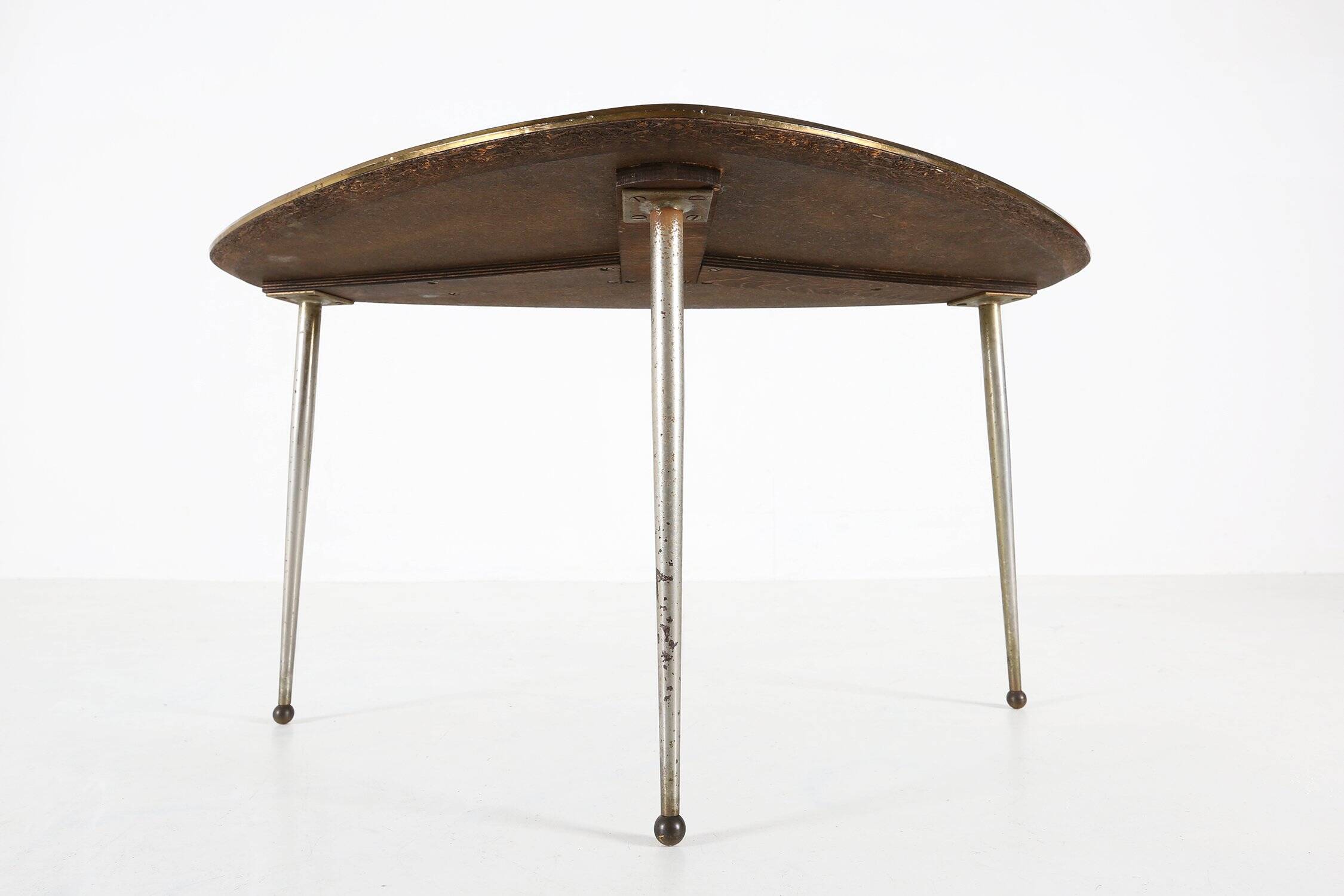 Mid-Century Modern Tripod Coffee Table with Marble Print Top, 1960s