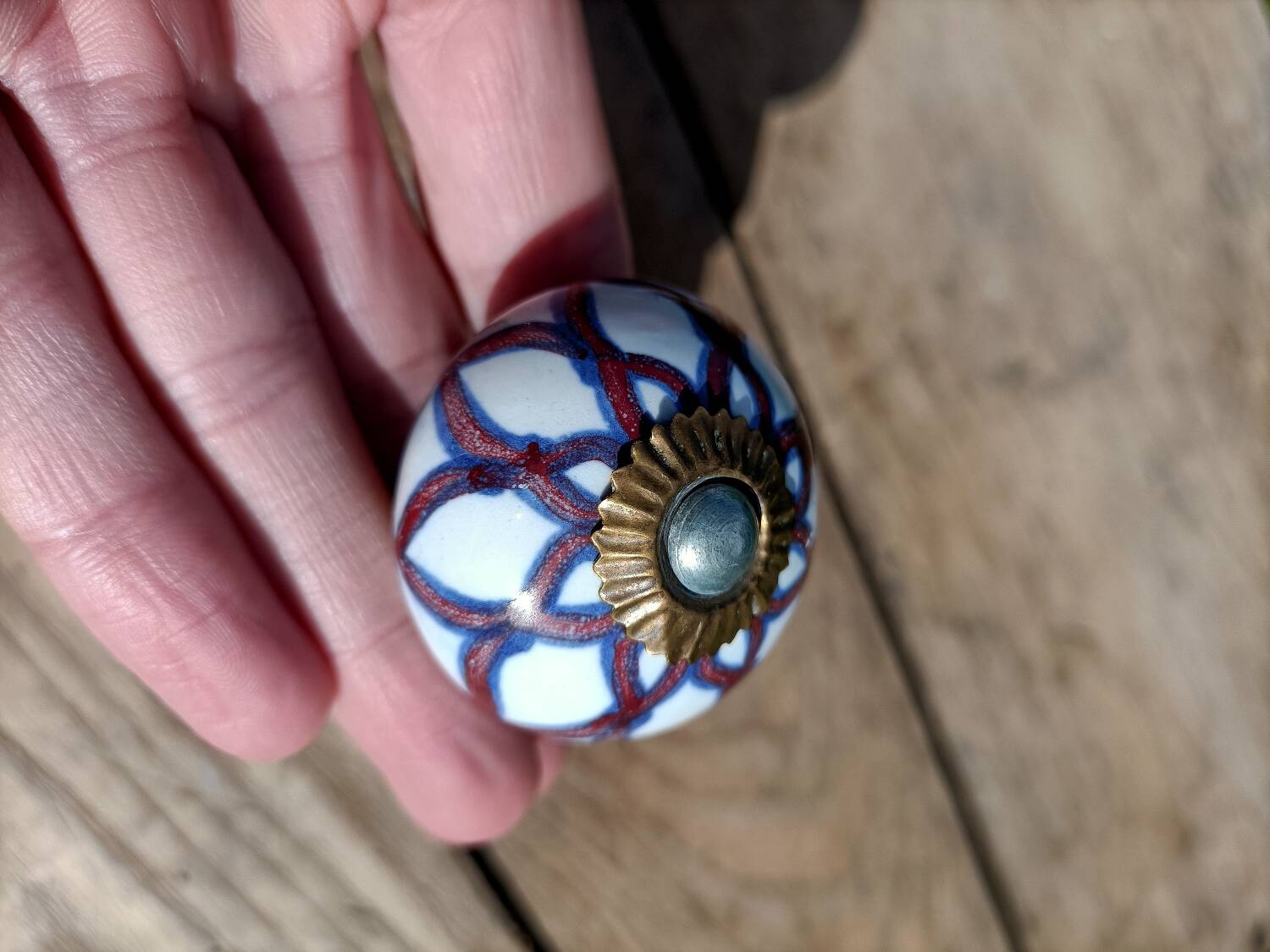 Genuine stoneware door knobs