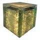 Stacked solid glass lamp