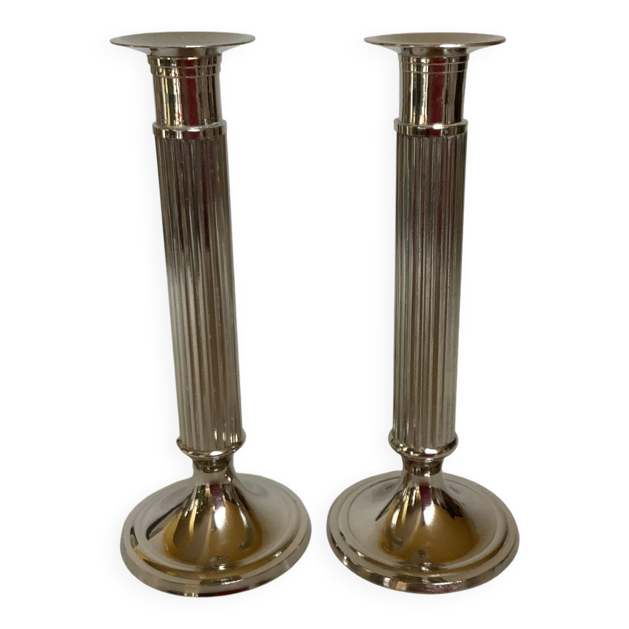 Pair of silver candlesticks