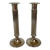 Pair of silver candlesticks