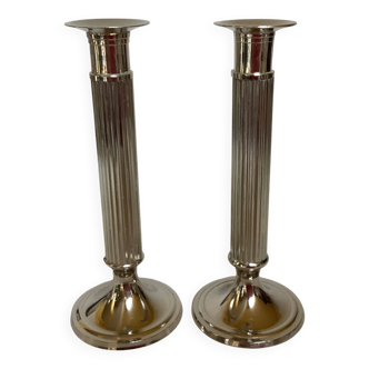 Pair of silver candlesticks