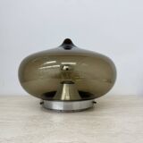 Mid-century Dijkstra smoked glass ceiling lamp space age, 1970’s