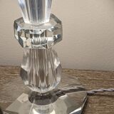 Paire de lampes art déco en cristal
