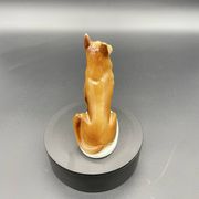 Vintage porcelain sitting dog Zsolnay Pécs – Hungary, 1960s